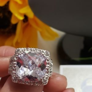 2 for $12. High quality 925 silver and zirconia ring . Heavy